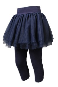KD090 訂製女童花紗裙 跳舞裙 連褲裙 95%棉 5%氨綸 台灣 童裝生產商 藍色
